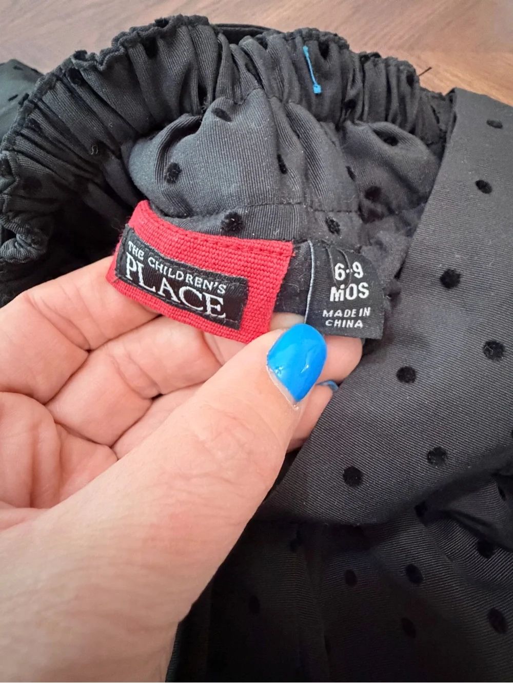 Children’s Place Black Swiss Dot Tulle Skirt 6-9M Baby Girl Bow